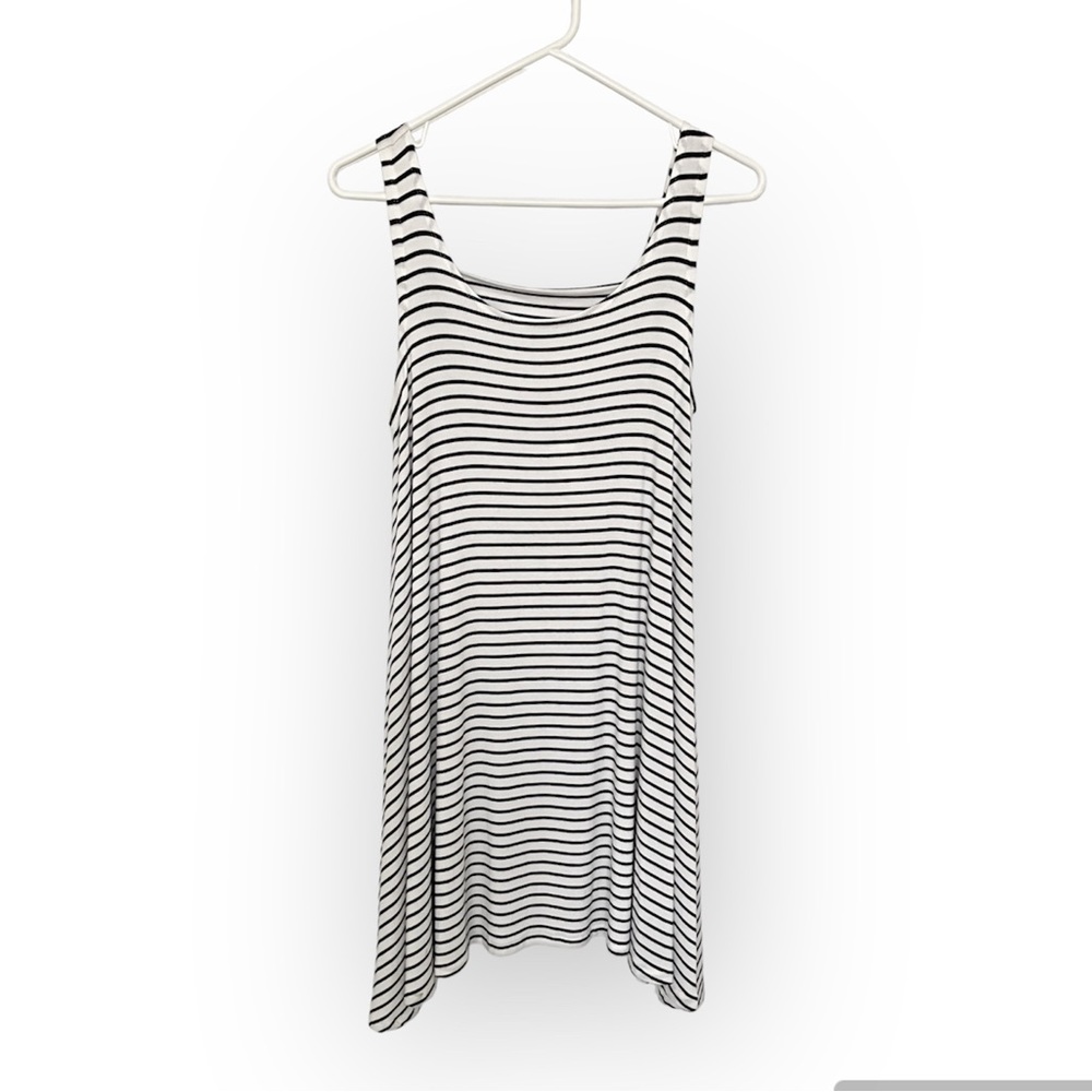 Garage Black and White Striped Dress